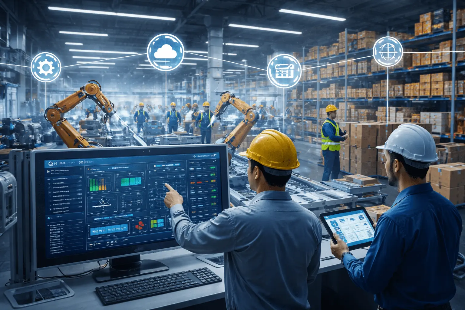 Manufacturing%20Execution%20System%20custom%20yang%20menghubungkan%20lini%20produksi%20pabrik%2C%20operator%2C%20mesin%2C%20dan%20inventori%20gudang%20secara%20real-time%20melalui%20dashboard%20digital%20terpadu.